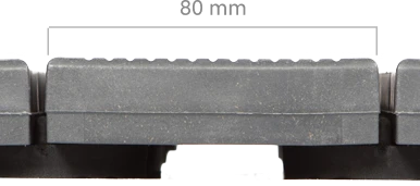 Paczka łączników z czarnego kauczuku, wymiar 80 mm