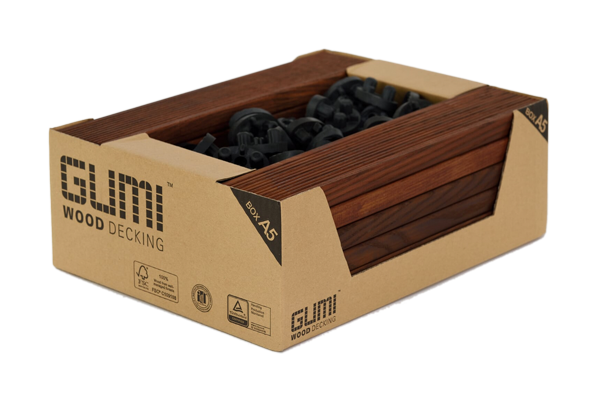 Paczka BOX A5 — deski GUMI WOOD z łącznikami