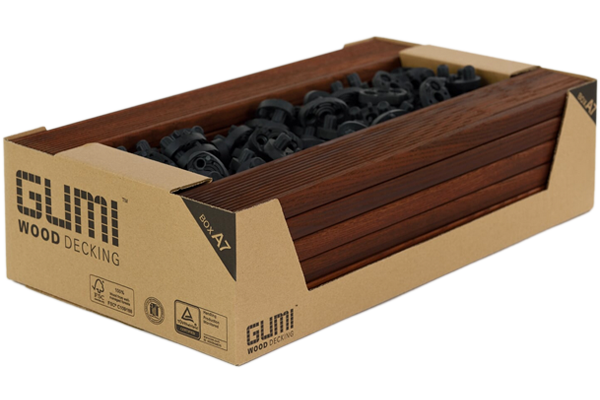 Paczka BOX A7 — deski GUMI WOOD z łącznikami